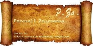 Perczell Zsuzsanna névjegykártya